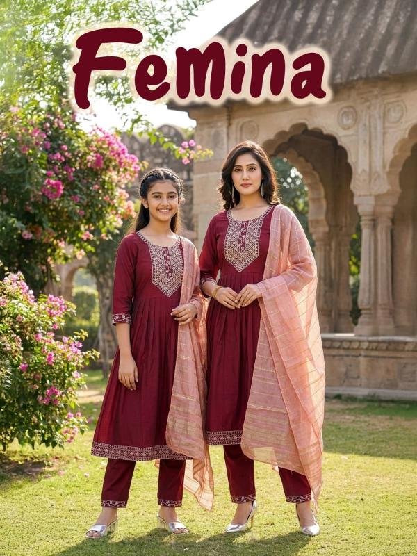 Desi kudi femina mother daughter duo kurtis wholesale